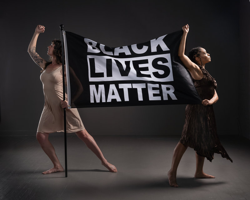 Dancers in Solidarity. A protest art photographic series  of artful resistance. Protest art in cincinnati inspired by Black Lives Matter 